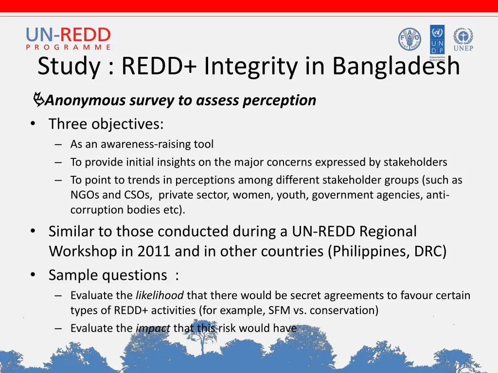 study redd integrity in bangladesh 1