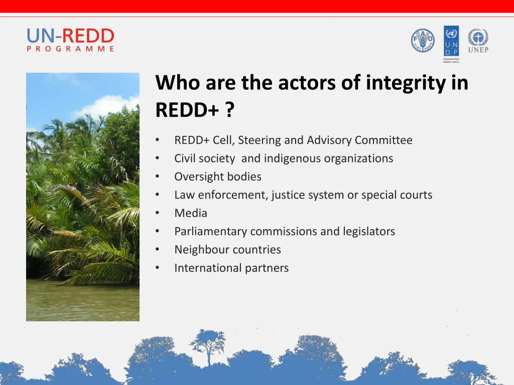 who are the actors of integrity in redd