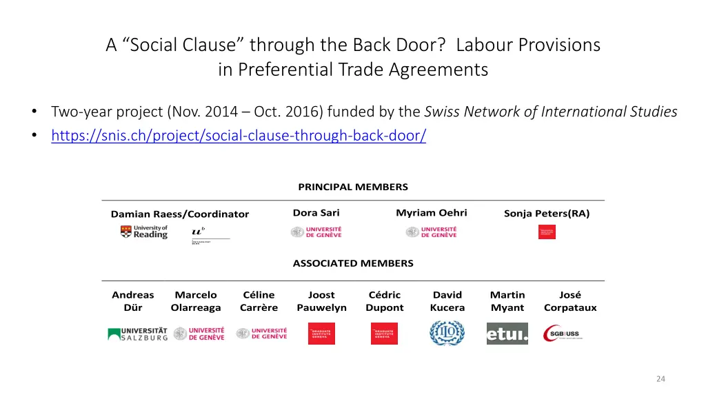 a social clause through the back door labour