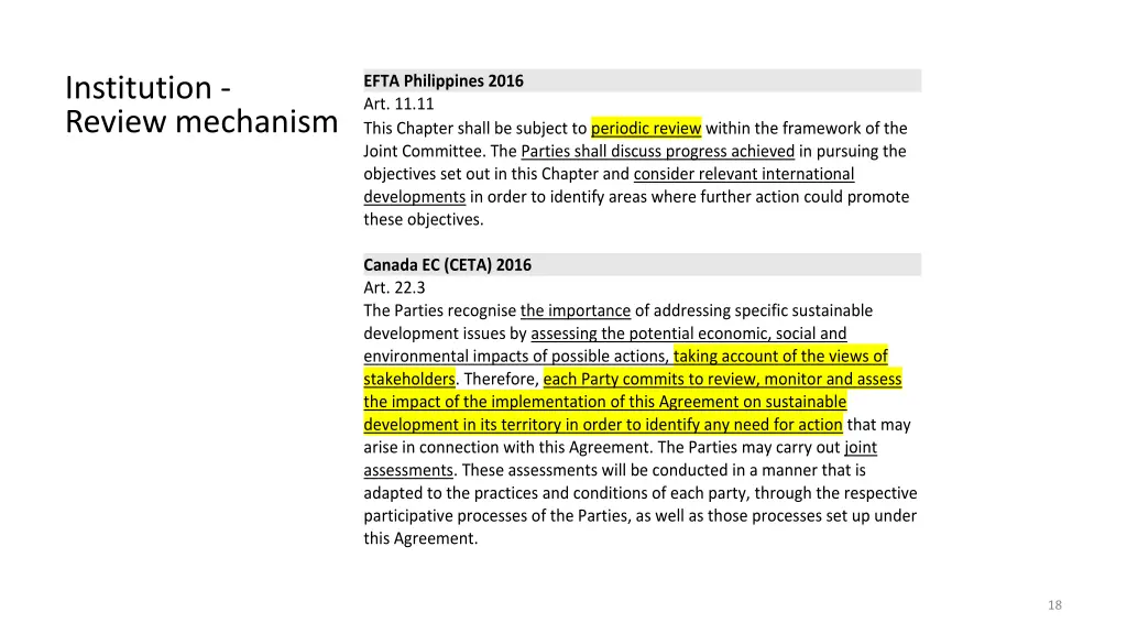 institution review mechanism