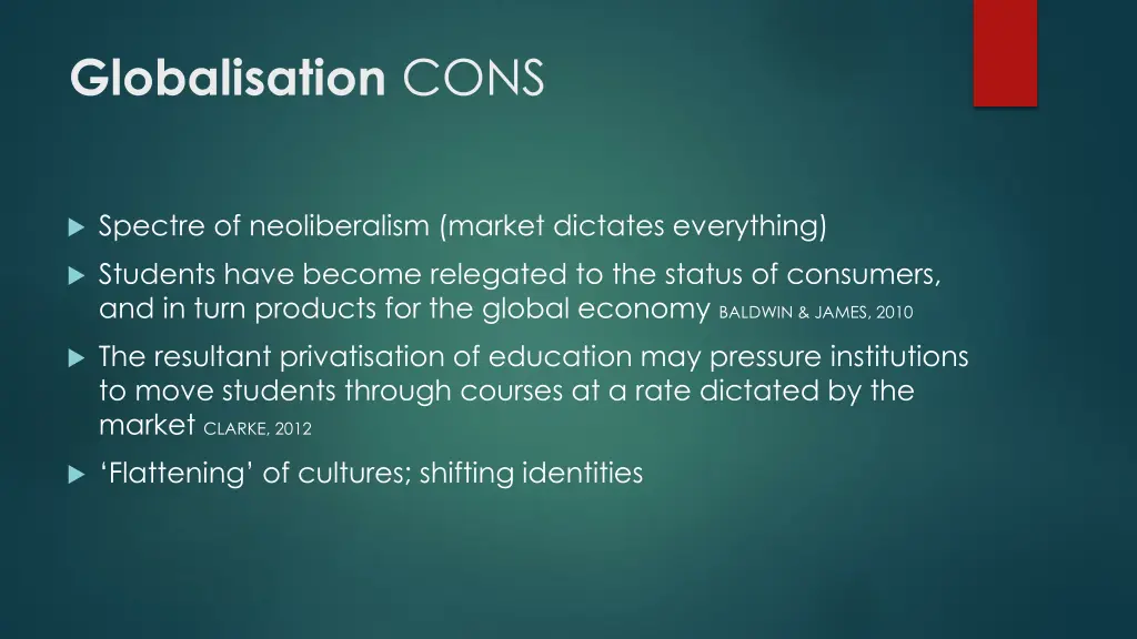 globalisation cons