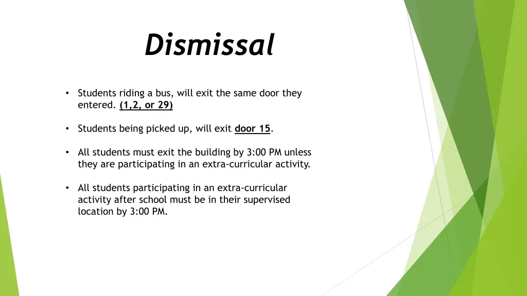 dismissal