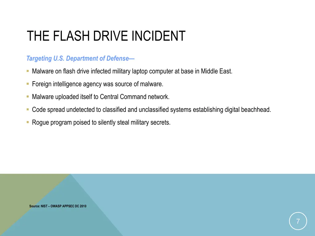 the flash drive incident