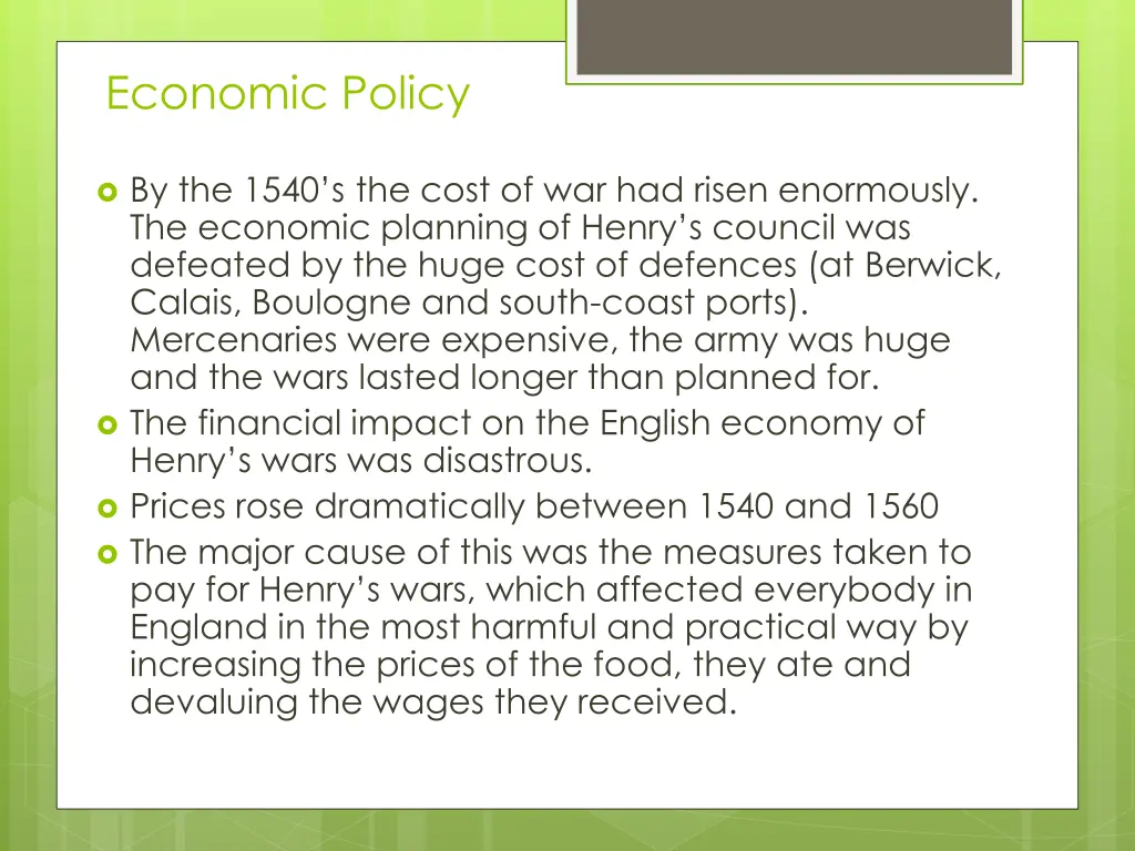 economic policy