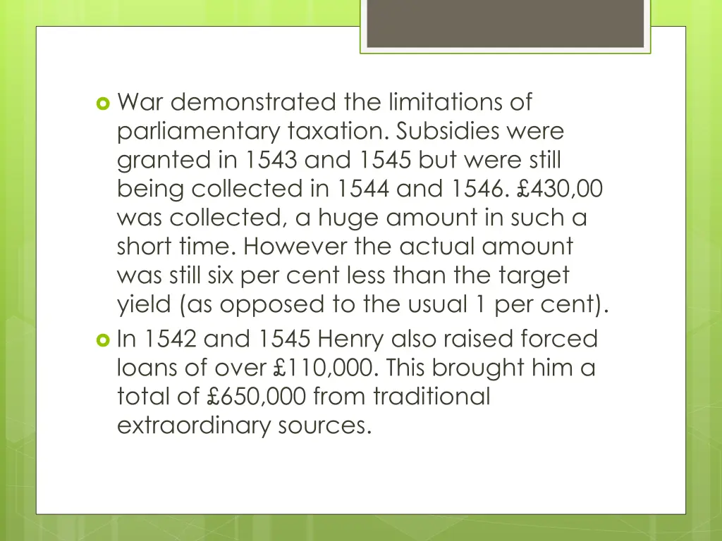 war demonstrated the limitations of parliamentary