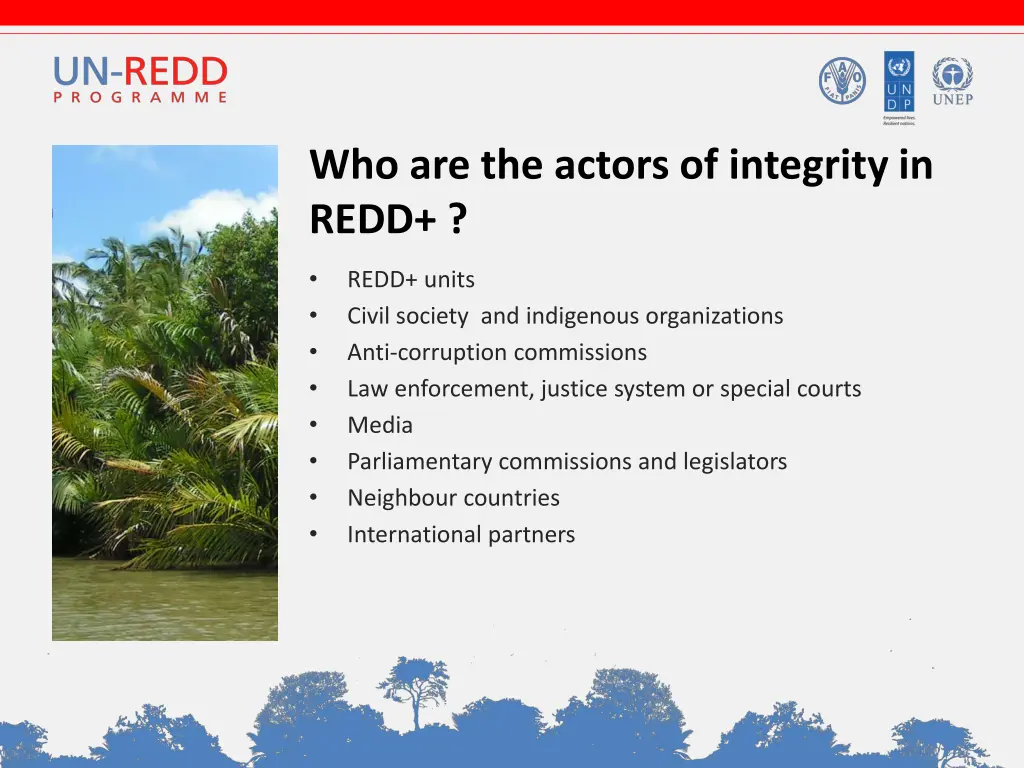 who are the actors of integrity in redd