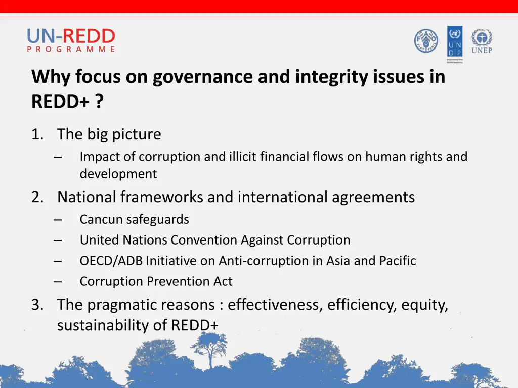 why focus on governance and integrity issues