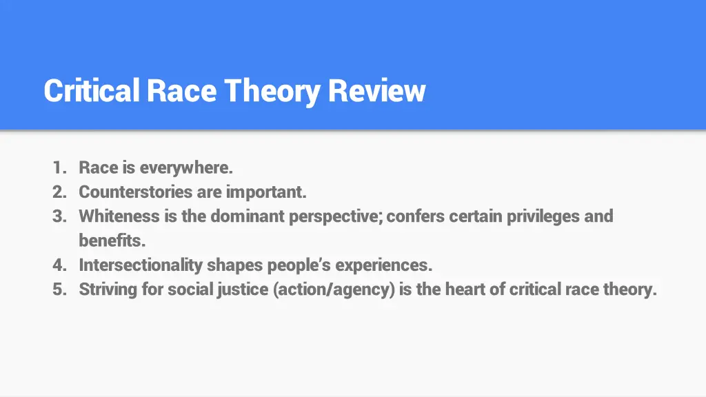 critical race theory review