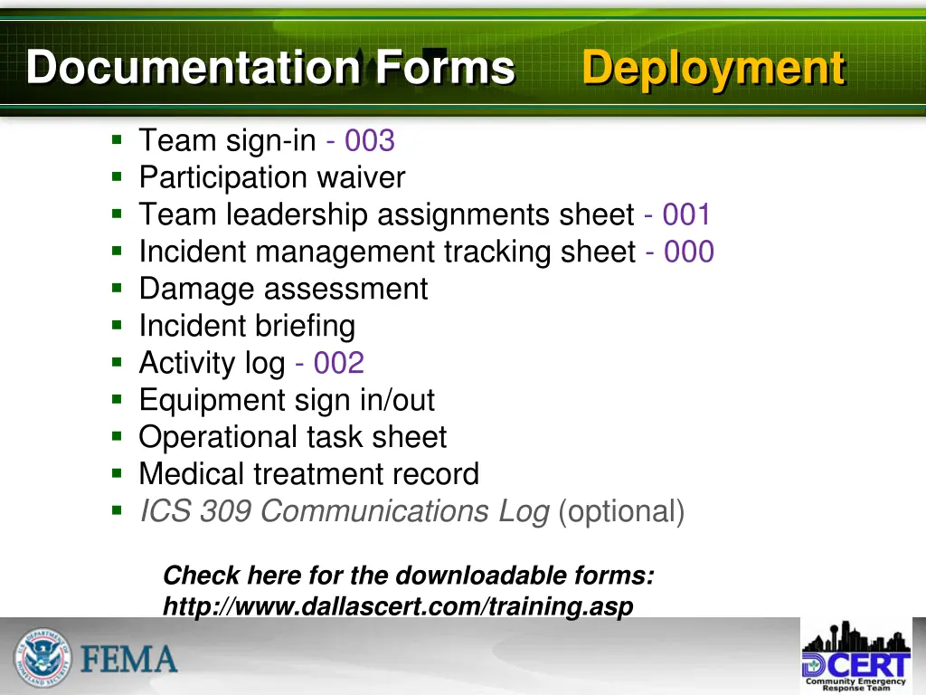 documentation forms