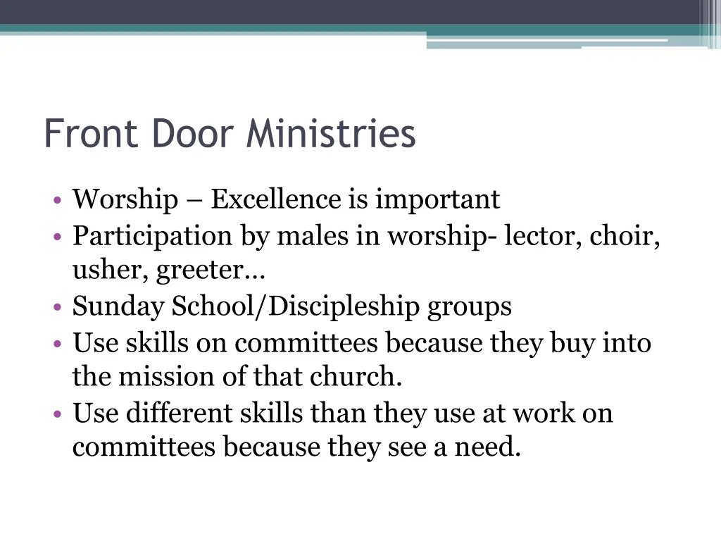 front door ministries