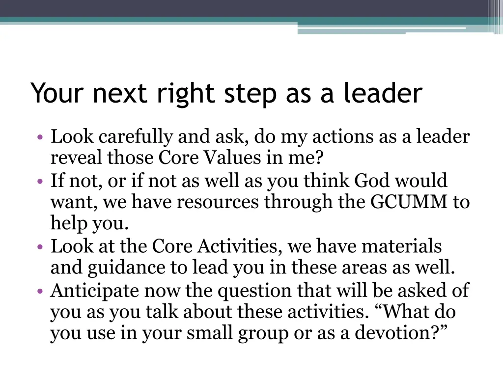 your next right step as a leader