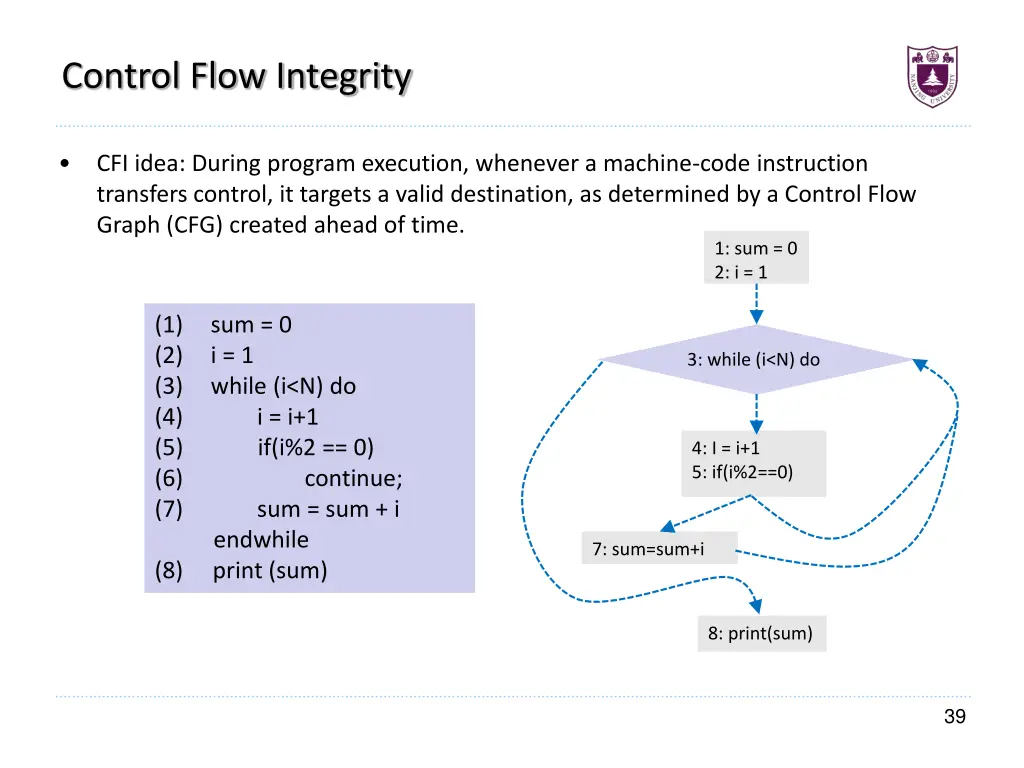 control flow integrity