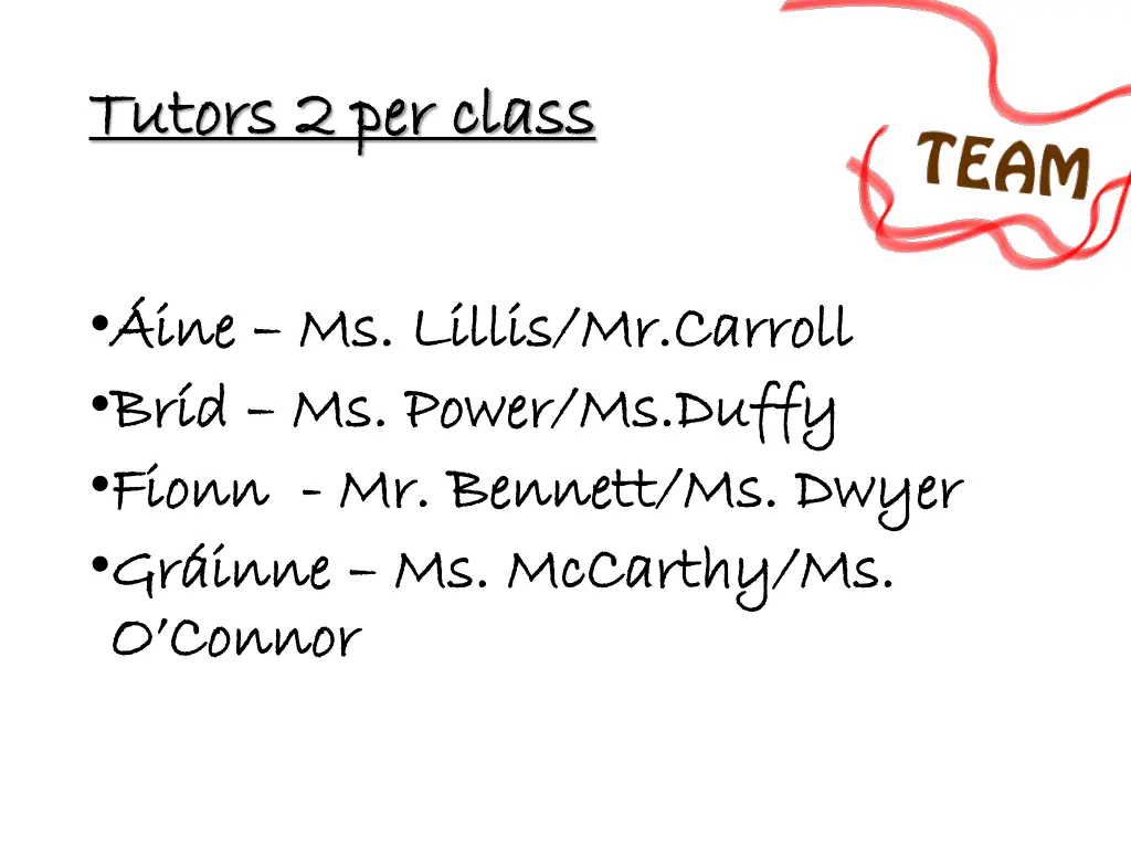 tutors 2 per class tutors 2 per class