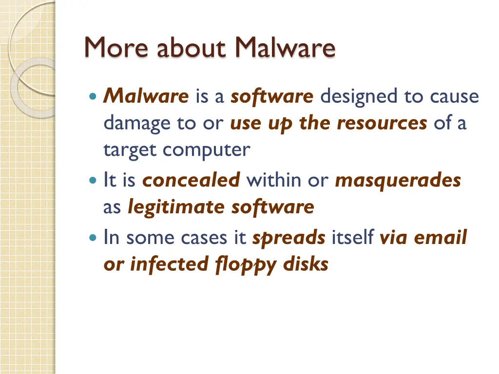 more about malware