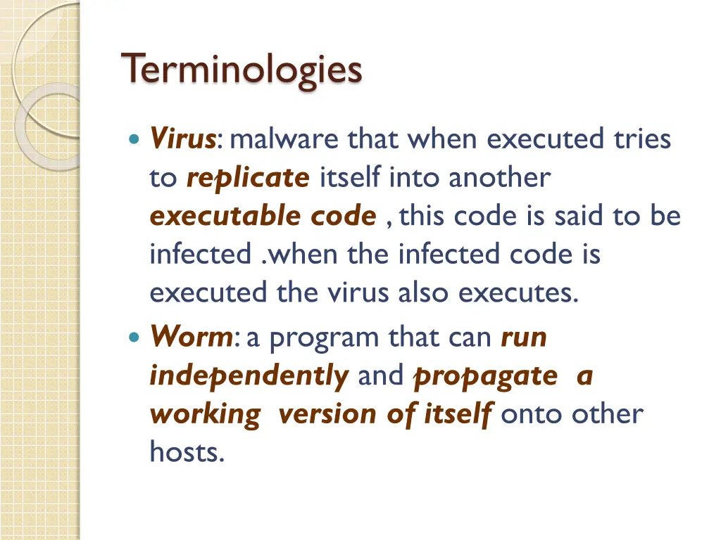 terminologies