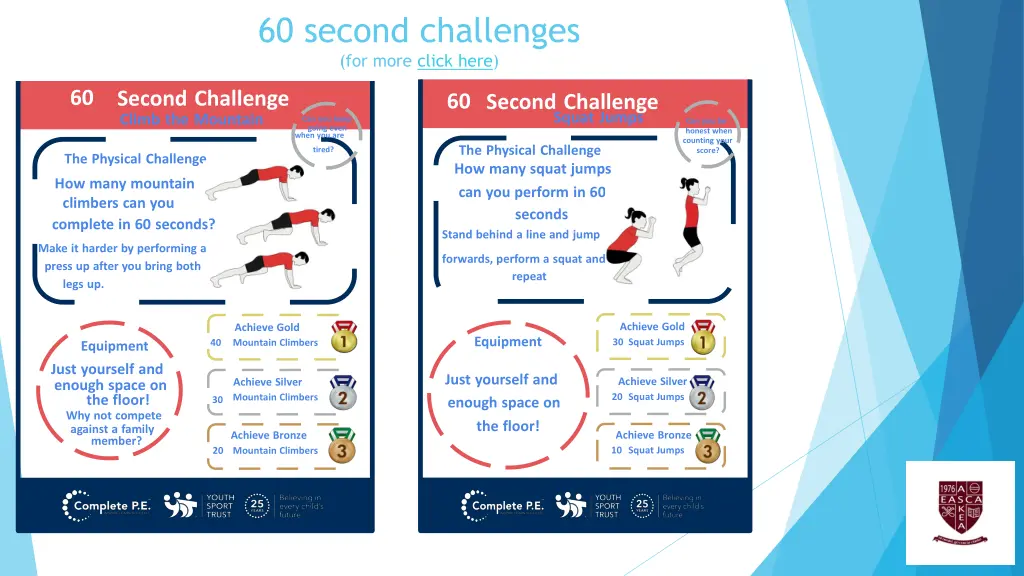 60 second challenges for more click here