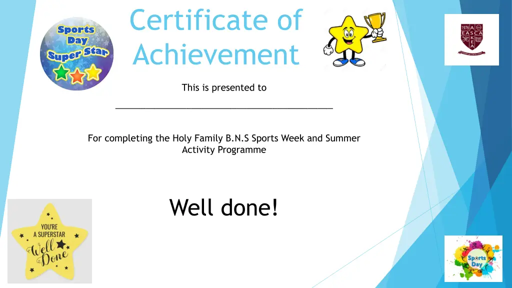 certificate of achievement