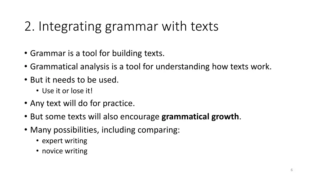 2 integrating grammar with texts