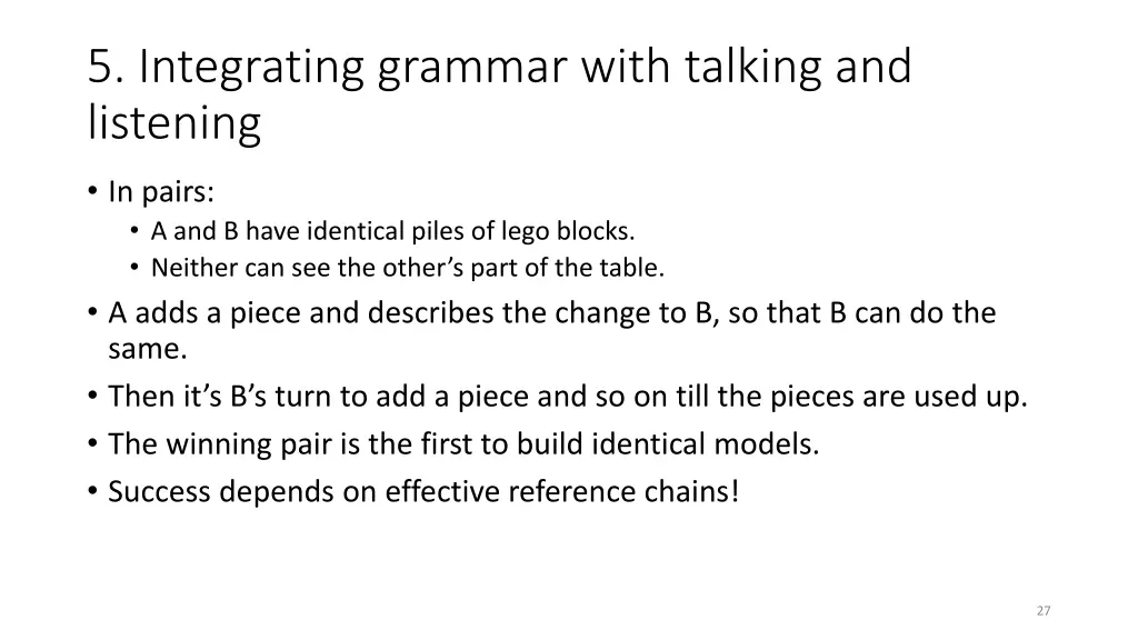 5 integrating grammar with talking and listening