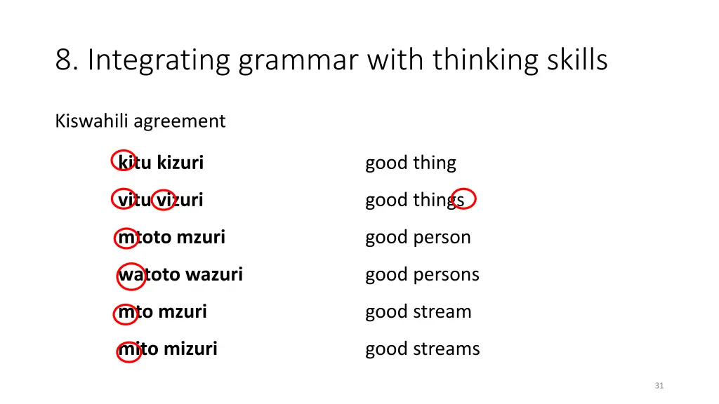 8 integrating grammar with thinking skills