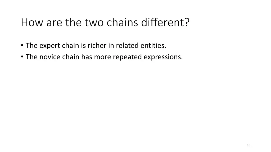 how are the two chains different