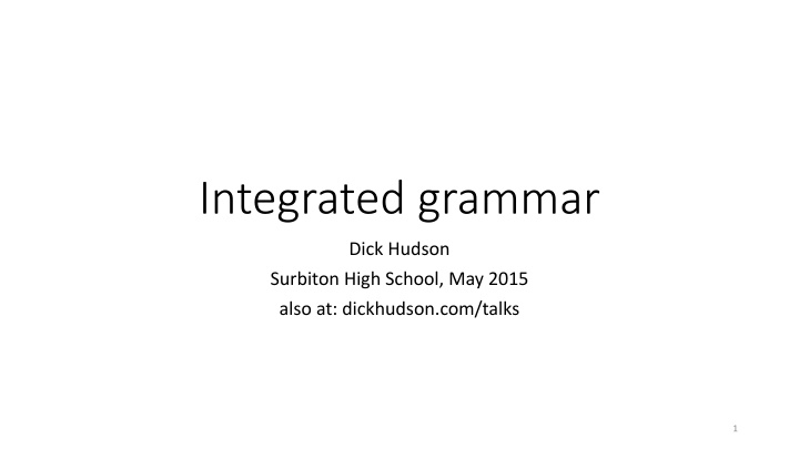 integrated grammar