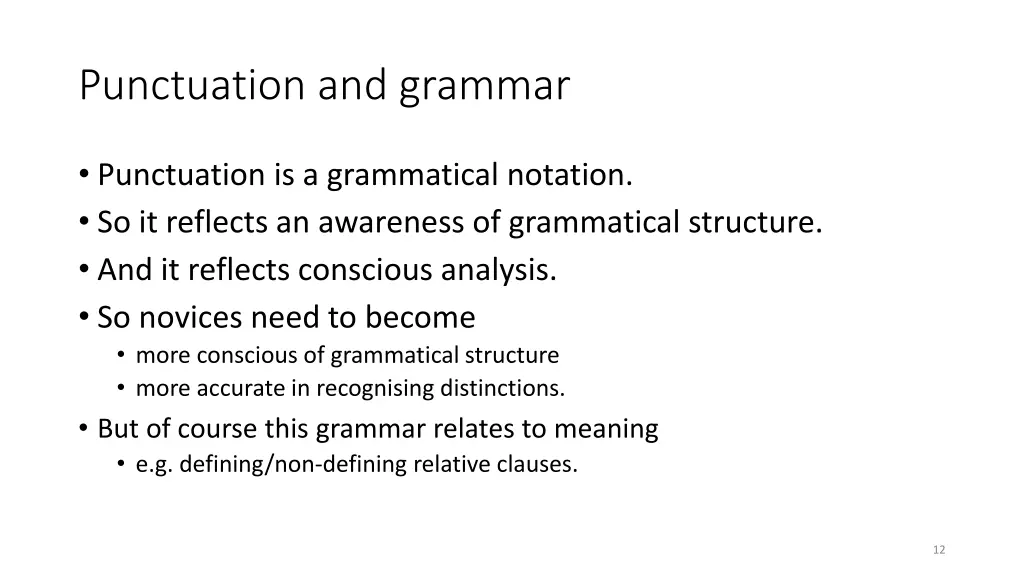 punctuation and grammar