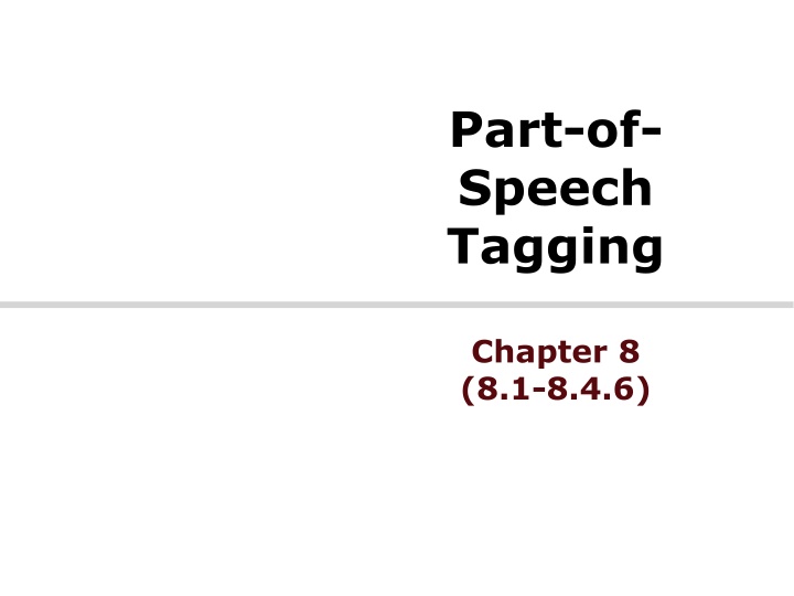 part of speech tagging