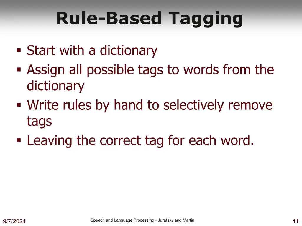 rule based tagging