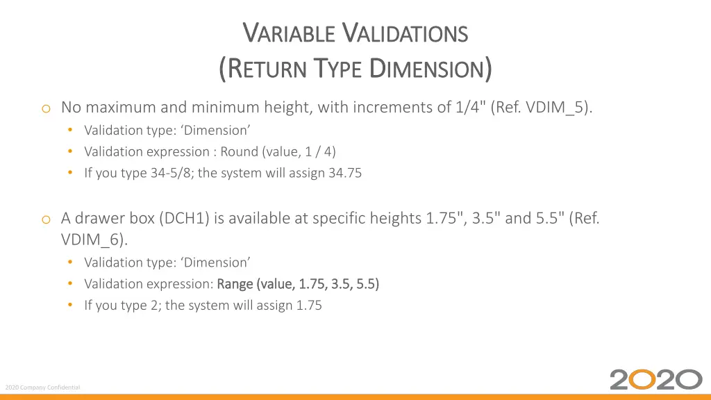 v v ariable ariable v v alidations r r eturn 3