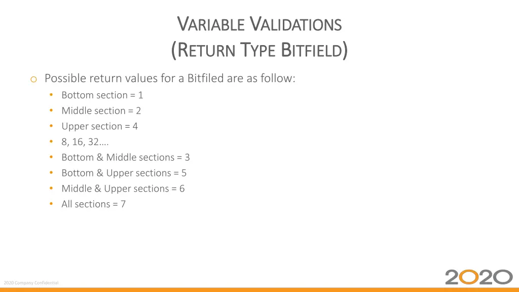 v v ariable ariable v v alidations r r eturn 8