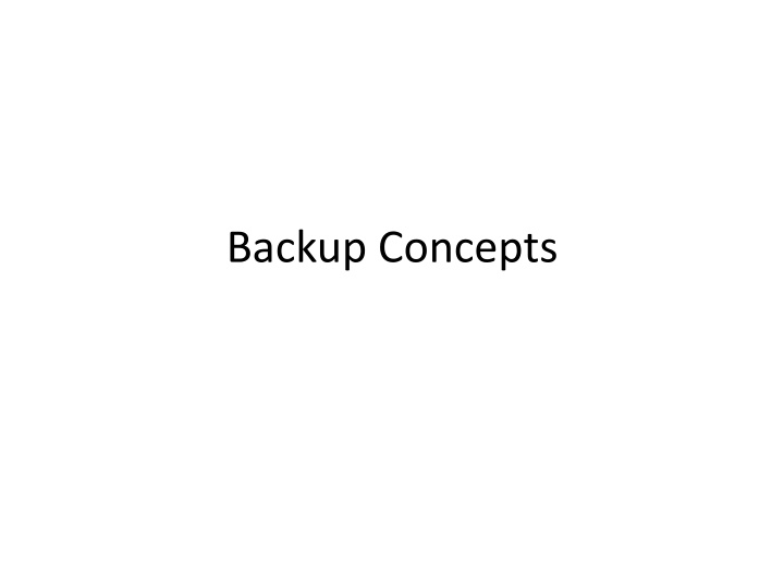 backup concepts