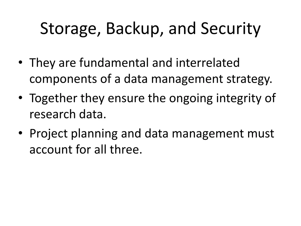 storage backup and security