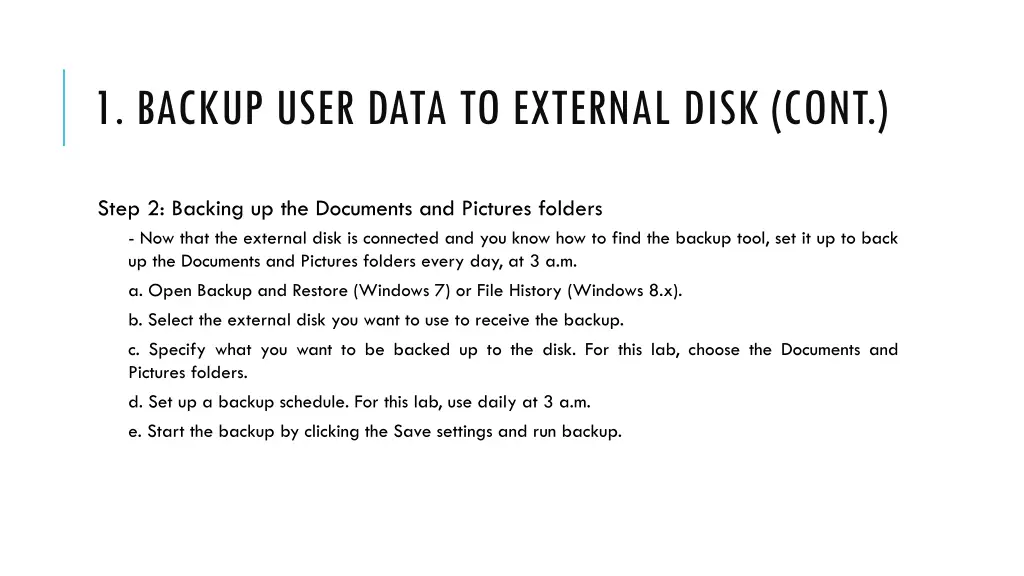 1 backup user data to external disk cont 1