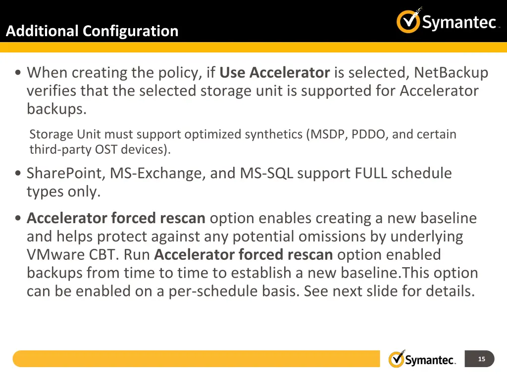 additional configuration