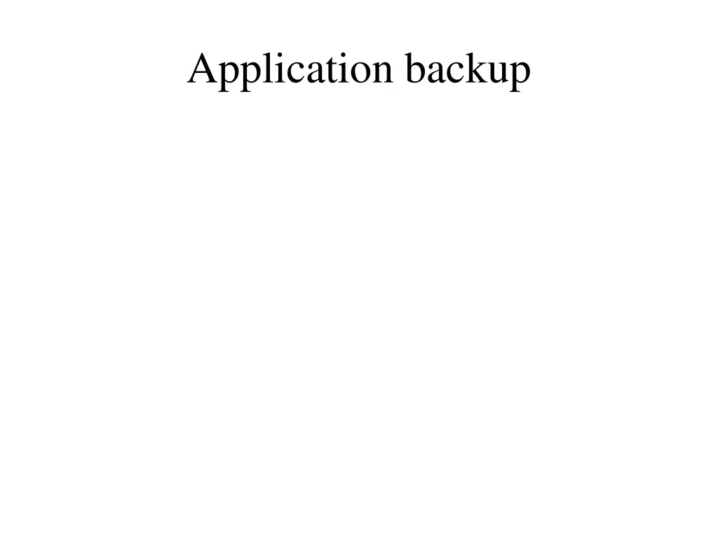 application backup