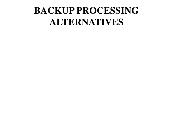 backup processing alternatives