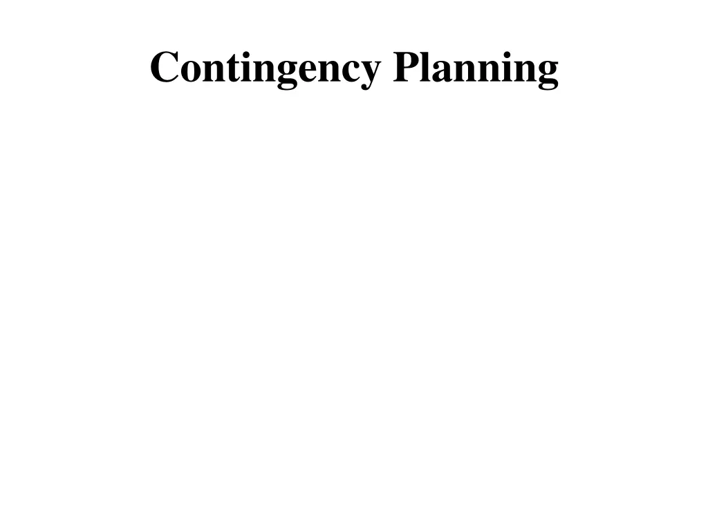 contingency planning