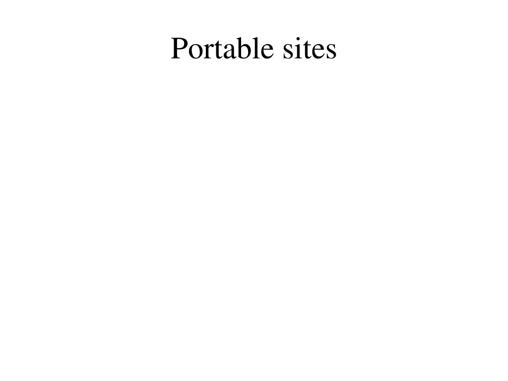 portable sites