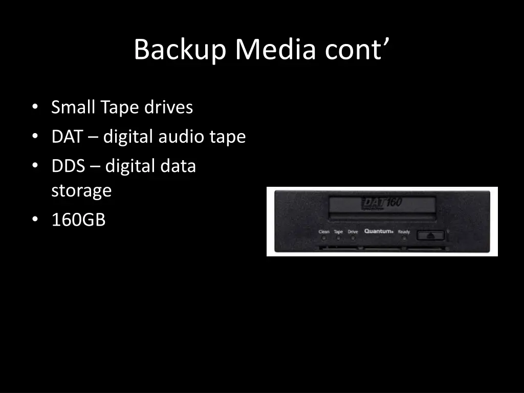 backup media cont 1