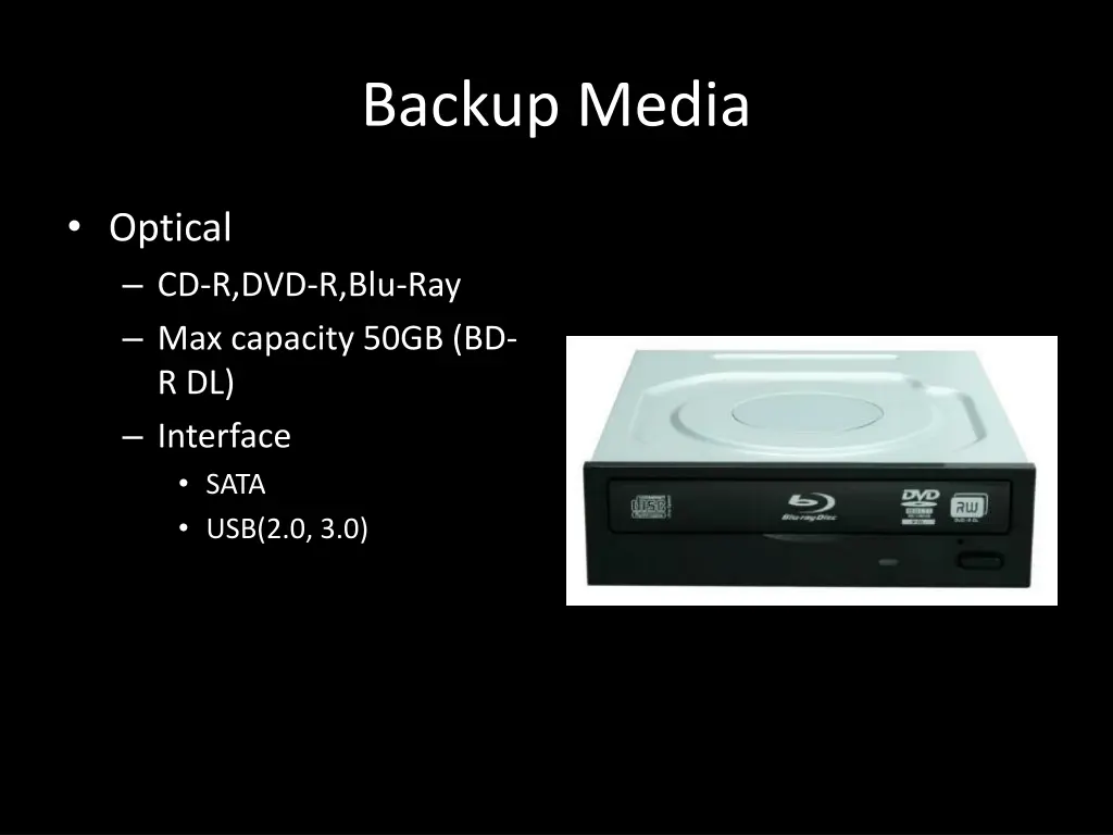 backup media