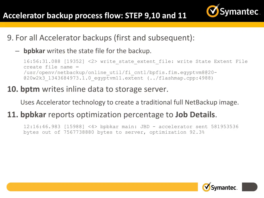 accelerator backup process flow step 9 10 and 11