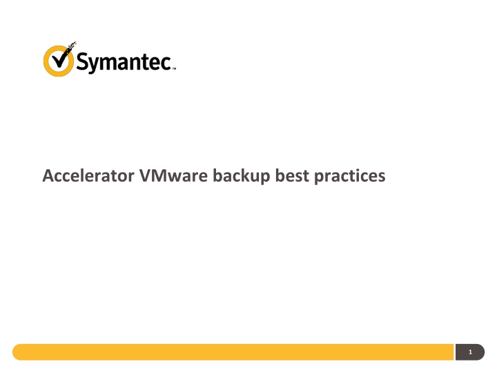 accelerator vmware backup best practices