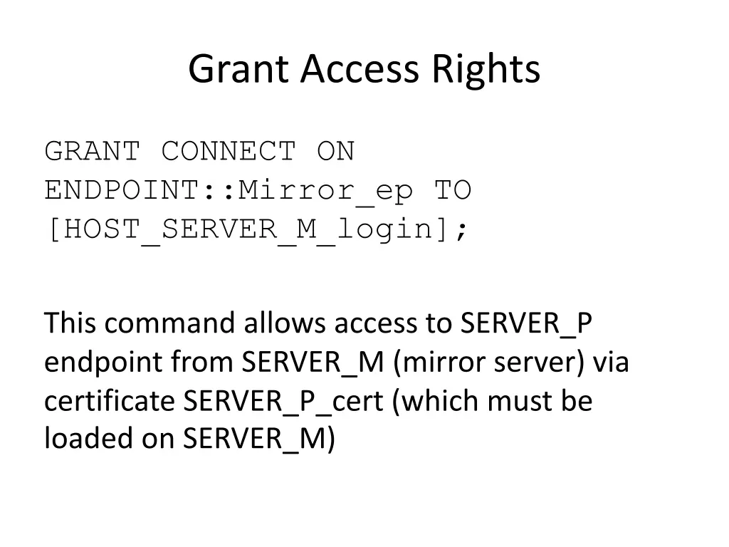 grant access rights