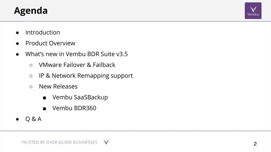 introduction product overview what s new in vembu