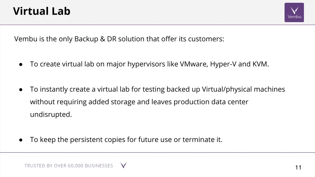 vembu is the only backup dr solution that offer