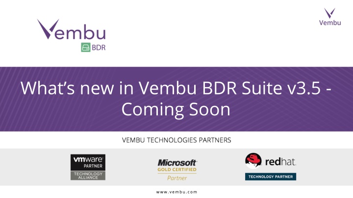 what s new in vembu bdr suite v3 5 coming soon