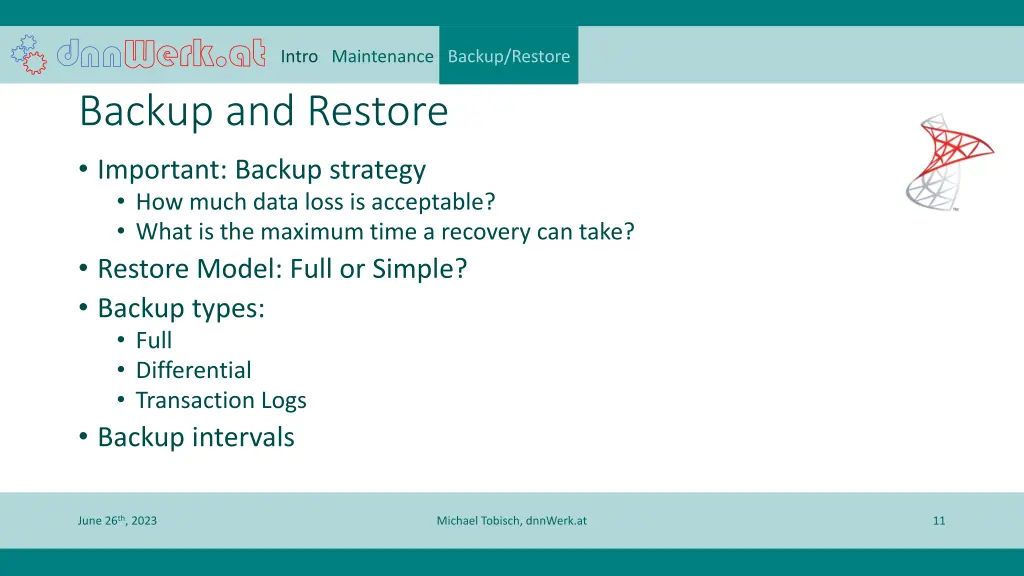 intro maintenance backup restore 9