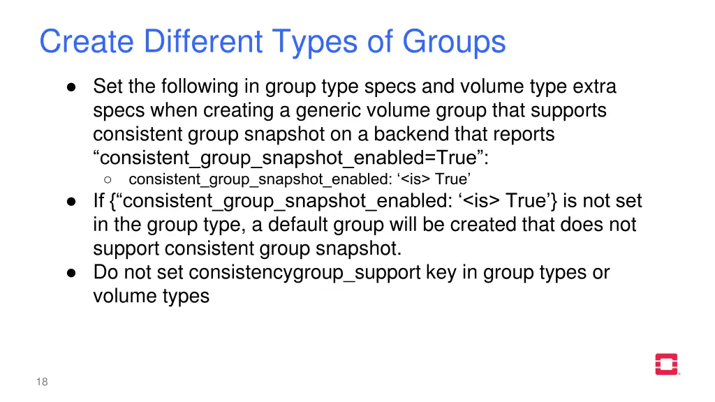 create different types of groups