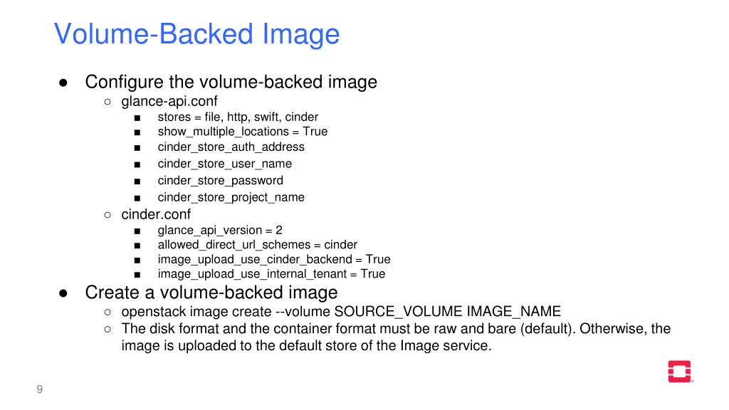 volume backed image